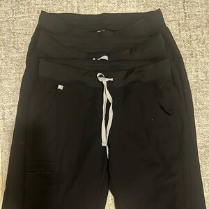 Figs BUNDLE of 3 Black Zamora Joggers (Medium Tall)